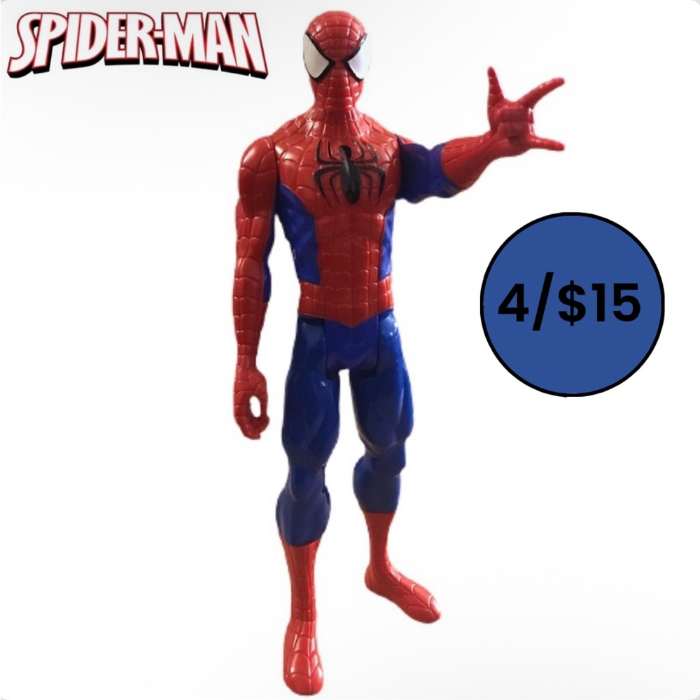 🔵 4/$15 • Marvel 12” SpiderMan Action Figure